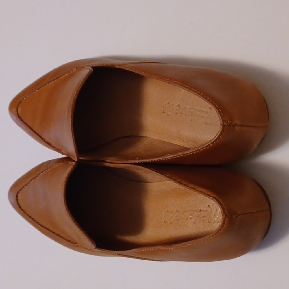 Madewell The Frances Skimmer English Saddle Tan Leather Loafer Size 6 - Picture 7 of 12
